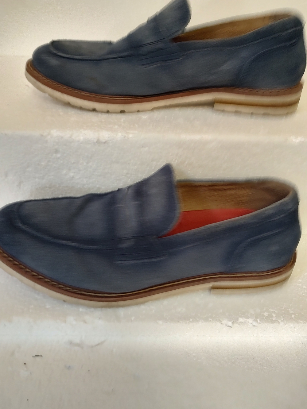 Men's Blue Slip-On Leather Loafer Stacy Adams Suede Size 8.5m